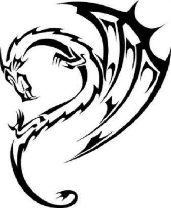 Chinese Tribal Dragon Pic Free Tattoo